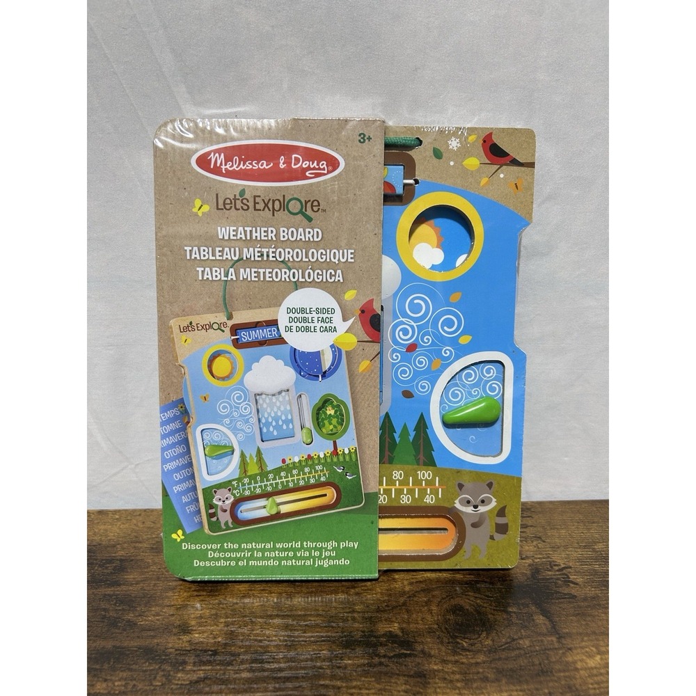 Melissa & Doug‎ Let's Explore WEATHER BOARD Double-Sided Age 3+ Sealed NEW